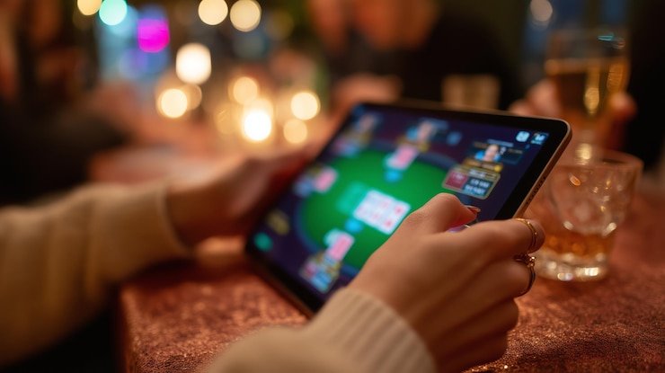 Split-screen comparison of blackjack, roulette, and baccarat studio feeds on mobile